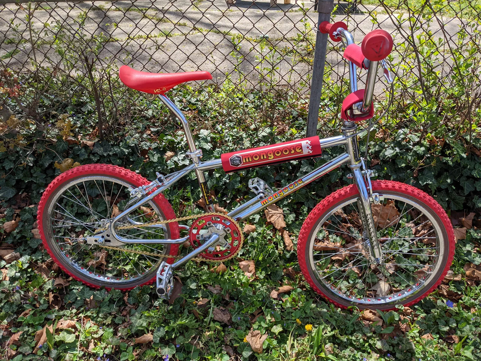 Outdoor baseline view of the red Californian before restoration.