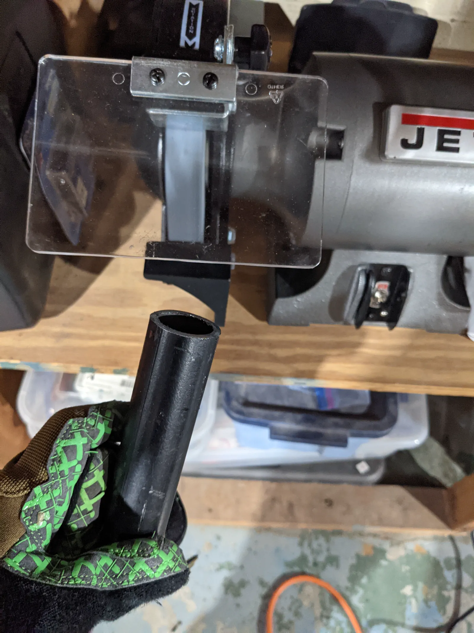 Fork components being serviced.