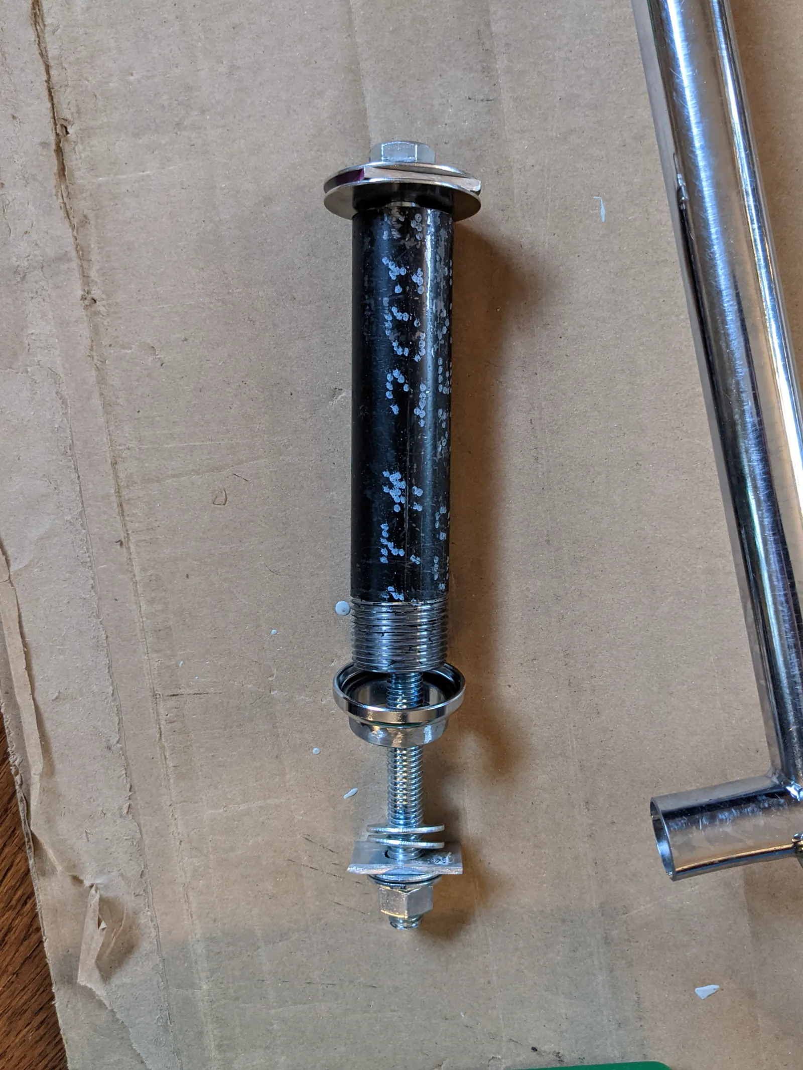 Headset components prepared for assembly.