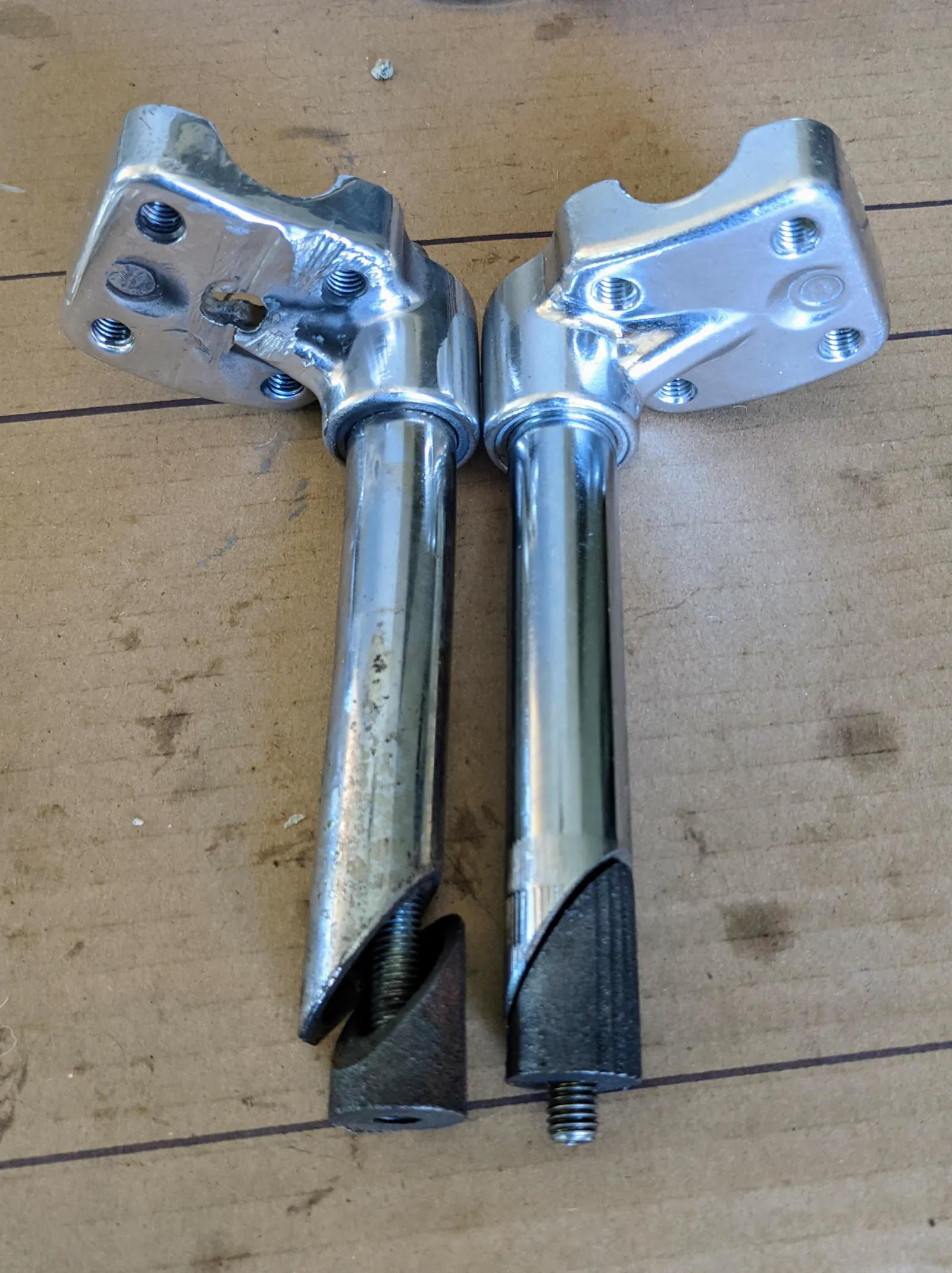 Stem components cleaned and laid out.