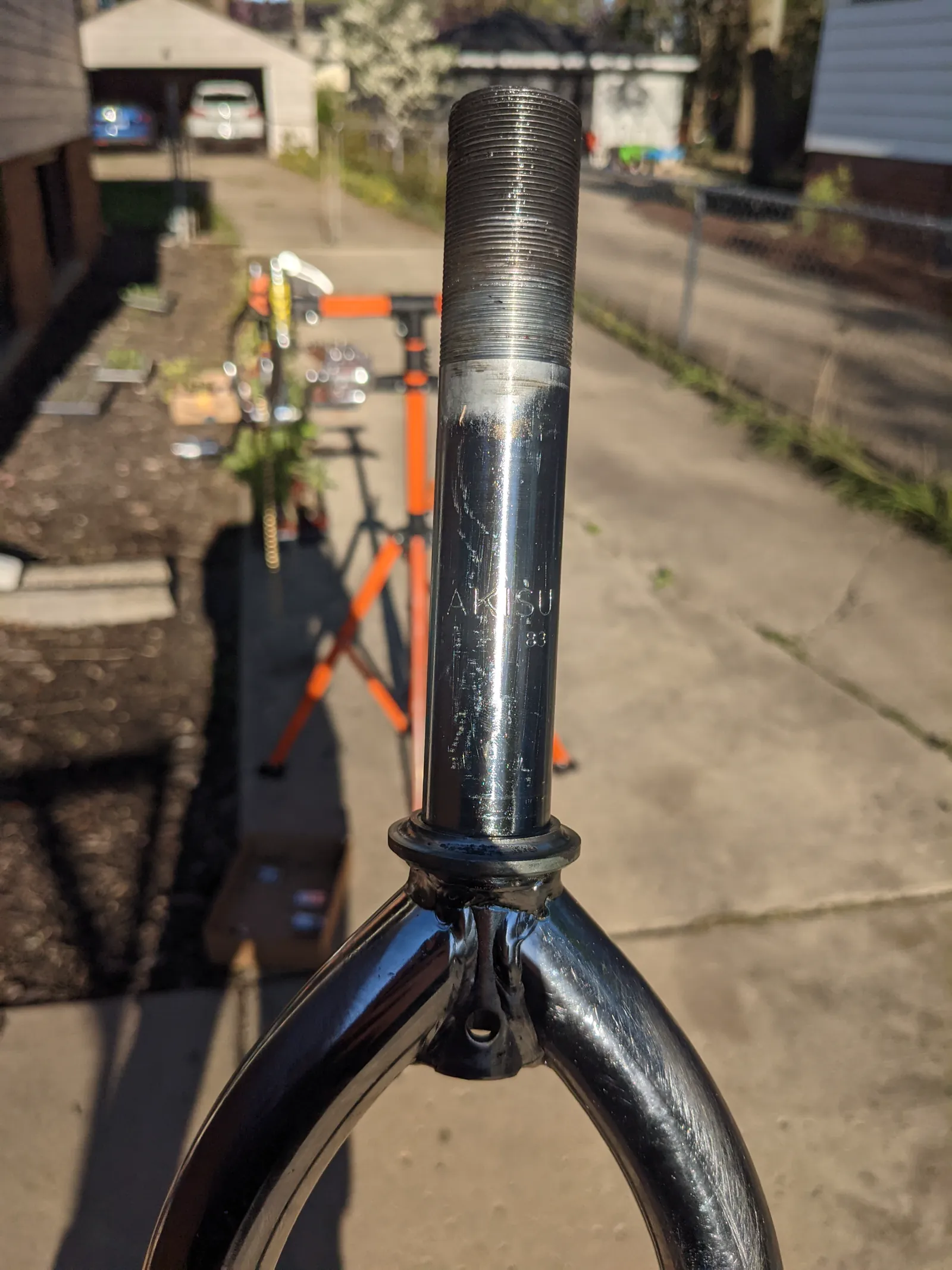 Identification marking on the fork.