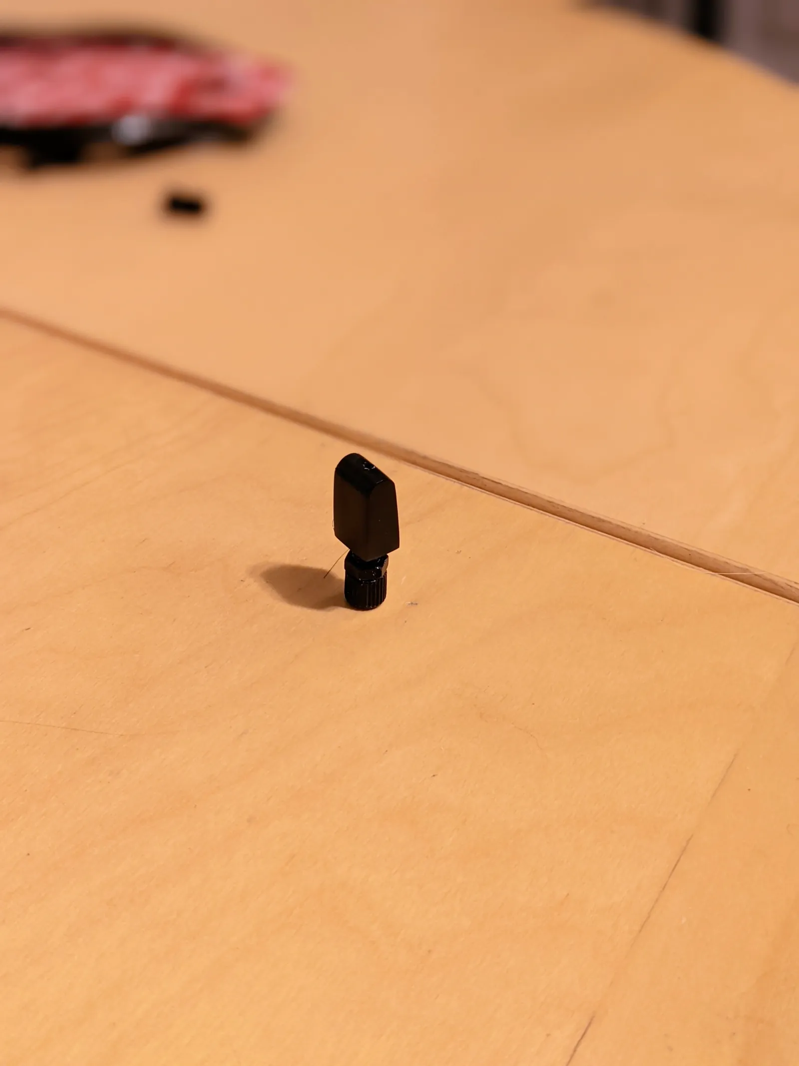 The small part after receiving a black finish.